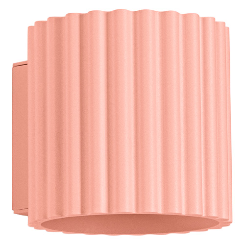 Applique murale cannelé pêche - Aura