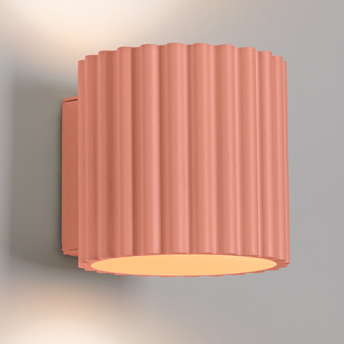 Applique murale cannelé pêche - Aura