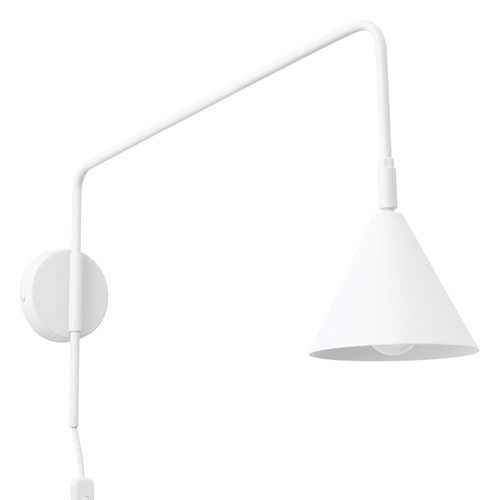 Applique murale à bras orientable blanche - Nox