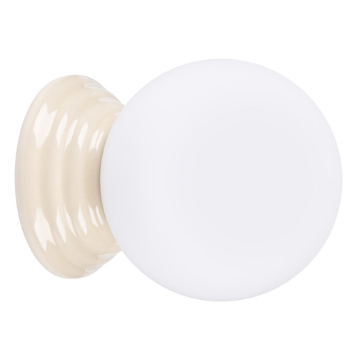 Applique murale en céramique beige et globe en verre - Zori