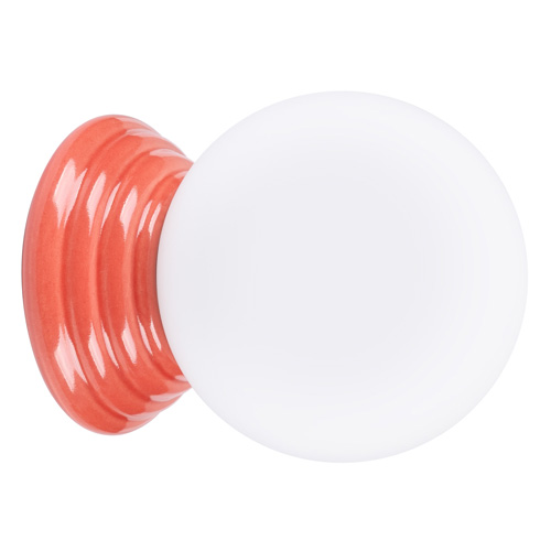 Applique murale en céramique pêche et globe en verre - Zori