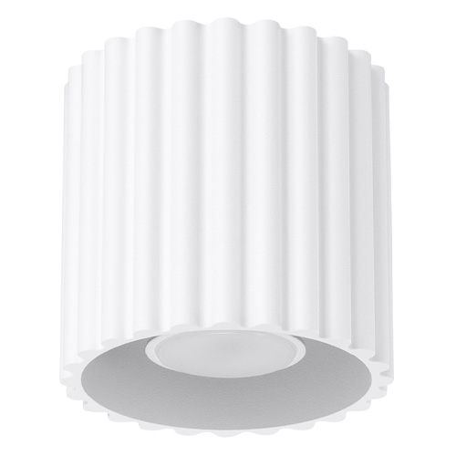 Plafonnier cannelé blanc - Aura