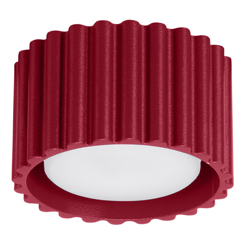 Plafonnier cannelé bordeaux - Aura