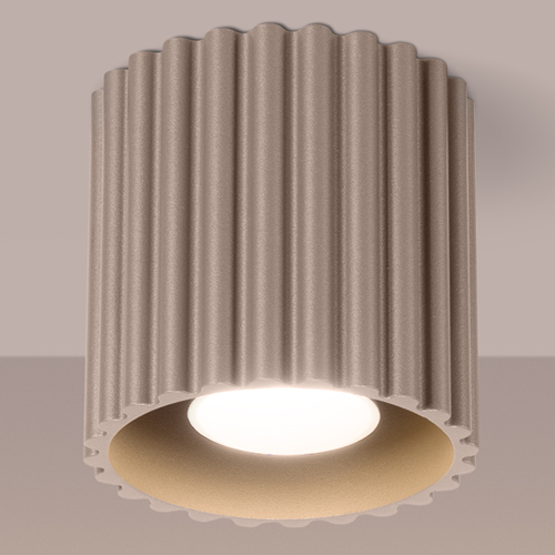 Plafonnier cannelé taupe - Aura