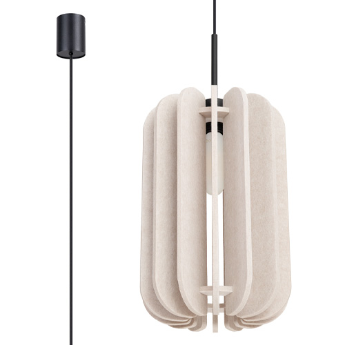Suspension en feutre beige 27 cm - Mula
