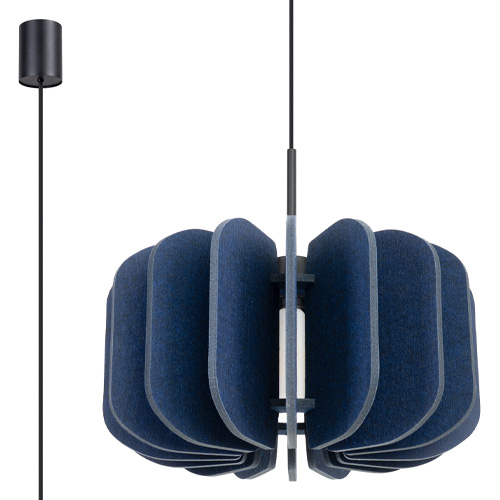 Suspension en feutre bleu marine 45 cm - Mula