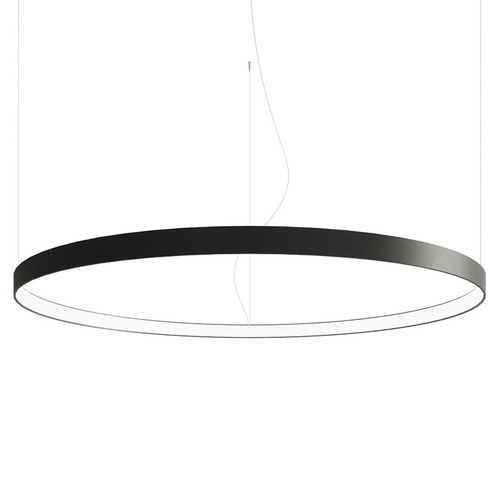 Suspension ronde noire à Led 110 cm - 4000K - Rio