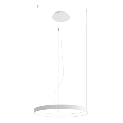 Suspension ronde blanche à Led 55 cm - 3000K - Rio