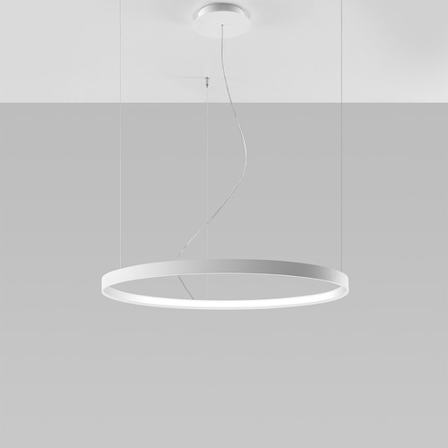 Suspension ronde blanche à Led 78 cm - 3000K - Rio