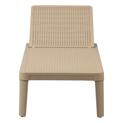 Chaise longue de jardin réglable sable - Jinte