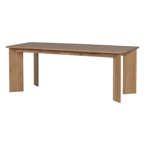 Table à manger rectangulaire à bords arrondis en chêne clair 180 cm - Tablo