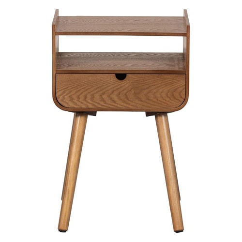 Table de chevet rétro 1 tiroir en bois 36 cm - Nils