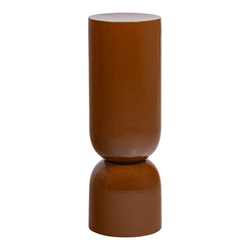 Support pour plante / cache-pot en métal laqué jaune miel brillant Ø32 cm - Toval