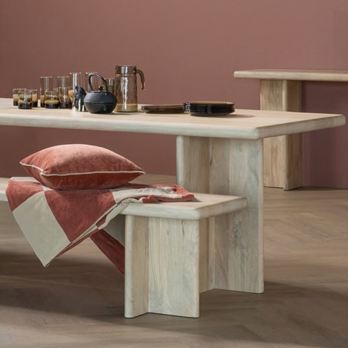 Banc de salle à manger en bois de manguier massif 180 cm - Ato