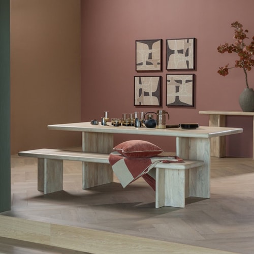 Banc de salle à manger XL bois de manguier massif 220 cm - Ato