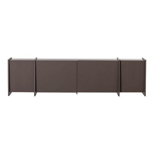 Meuble TV en placage frêne brun moyen 200 cm - Brock
