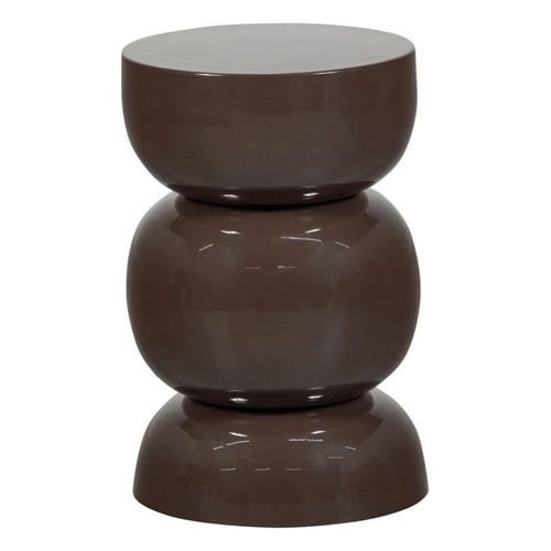 Table d'appoint en métal brun foncé Ø30 cm - Breno