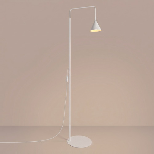 Lampadaire en métal blanc 165 cm - Nox