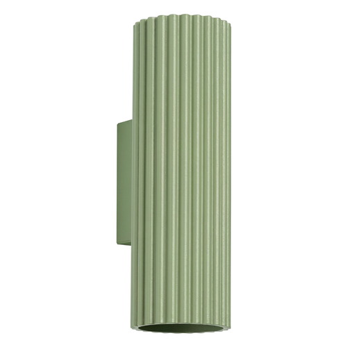Applique en aluminium cannelé 20 cm vert sauge - Karbon