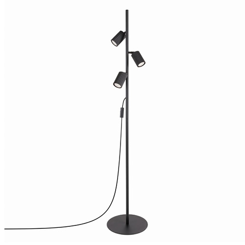 Lampadaire en aluminium noir 155 cm 3 lumières - Karbon