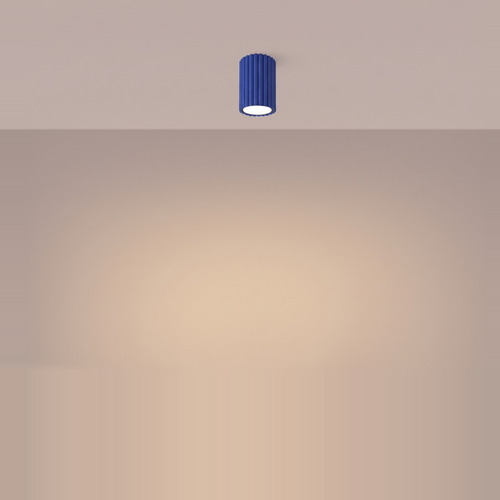 Plafonnier en aluminium cannelé 10 cm bleu - Karbon - Karbon
