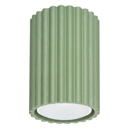 Plafonnier en aluminium cannelé 10 cm vert sauge - Karbon - Karbon