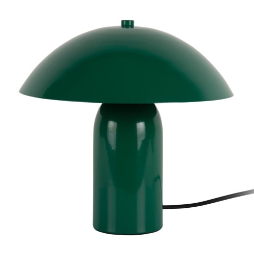 Lampe à poser champignon en métal bleu marine - Asuto