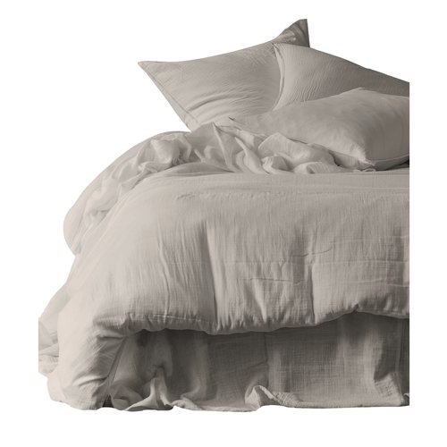 Lot de 2 Taies d'oreiller en gaze de coton lavé lin 65 x 65 cm - Mykonos