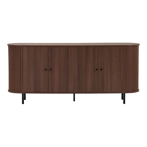 Buffet 4 portes effet noyer 180 cm - Piera