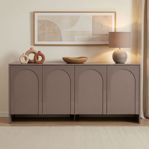 Buffet 4 portes taupe 180 cm - Tiva