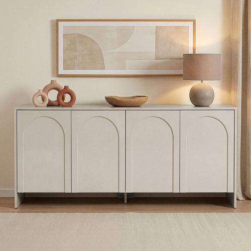 Buffet4 portes crème 180 cm - Tiva