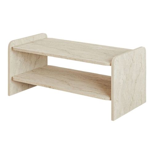Table basse 1 niche effet travertin 89,8 cm - Cielo
