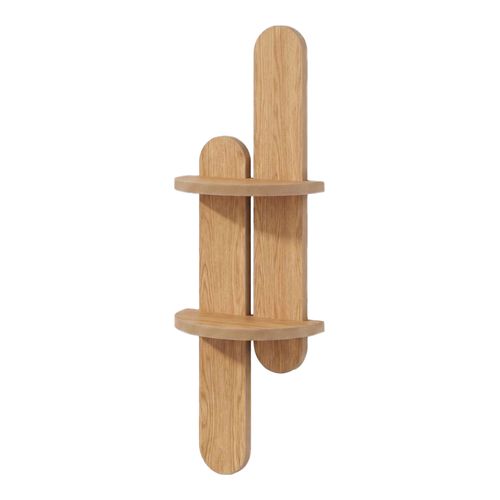 Étagère murale 2 niveaux effet chêne 26 cm - Sena