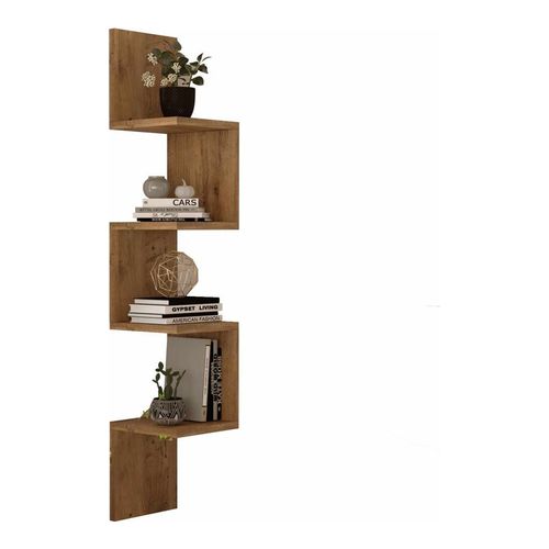 Étagère murale 4 niveaux effet pin 22 cm - Oriva