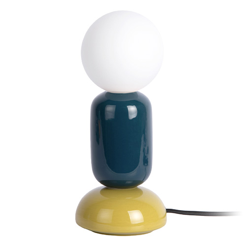 Lampe à poser décorative bleu pétrole & vert olive - Firenze