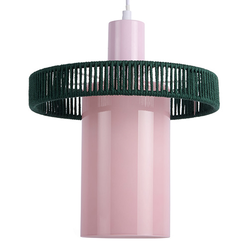 Suspension bicolore rose & vert forêt - Firenze