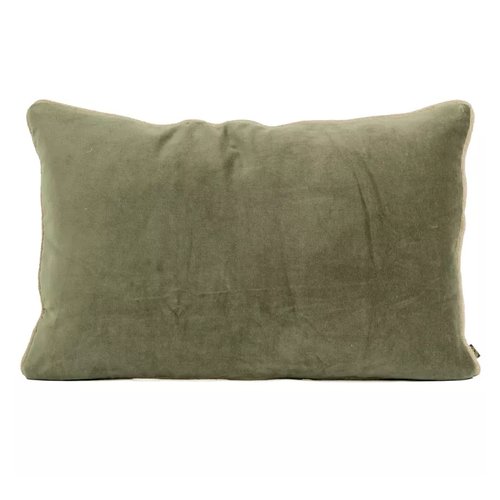 Pack intérieur & Housse de coussin en velours Kaki 40 x 60 cm - New Delhi