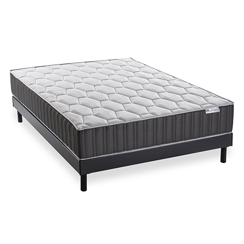 Ensemble matelas mémoire + sommier 160x200 Memo Prestige Hbedding - Mousse ergo, mousse HR 35kg et mousse effet mémoire de forme