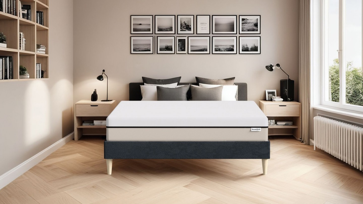 Matelas 140x190 cm à ressorts ensachés et mousse effet mémoire de forme - 25 cm - Spring Elite