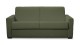 Canapé convertible 3 places en tissu bouclette vert kaki - Ouverture express - Couchage quotidien - Paloma
