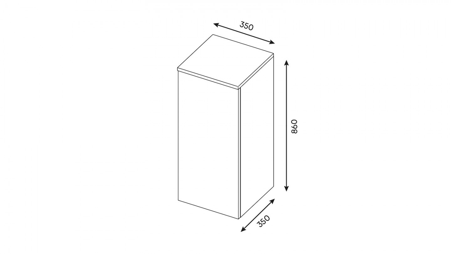 Meuble de salle de bain suspendu vasque à poser 90cm 1 tiroir Chêne cannelé + miroir + colonne ouverture gauche - Venice