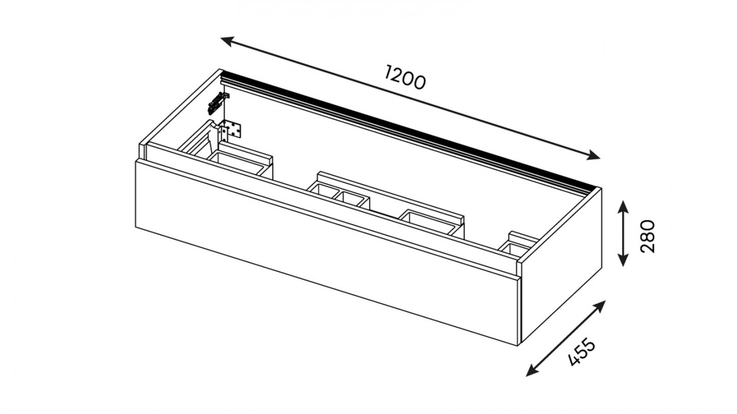 Meuble de salle de bain suspendu 2 vasques à poser 120cm 1 tiroir Chêne cannelé + miroir - Venice