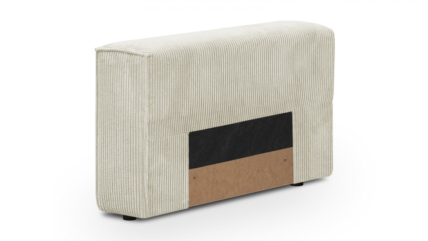 Canapé modulable convertible 5 places avec coffre de rangement en velours côtelé beige - Harper Mod