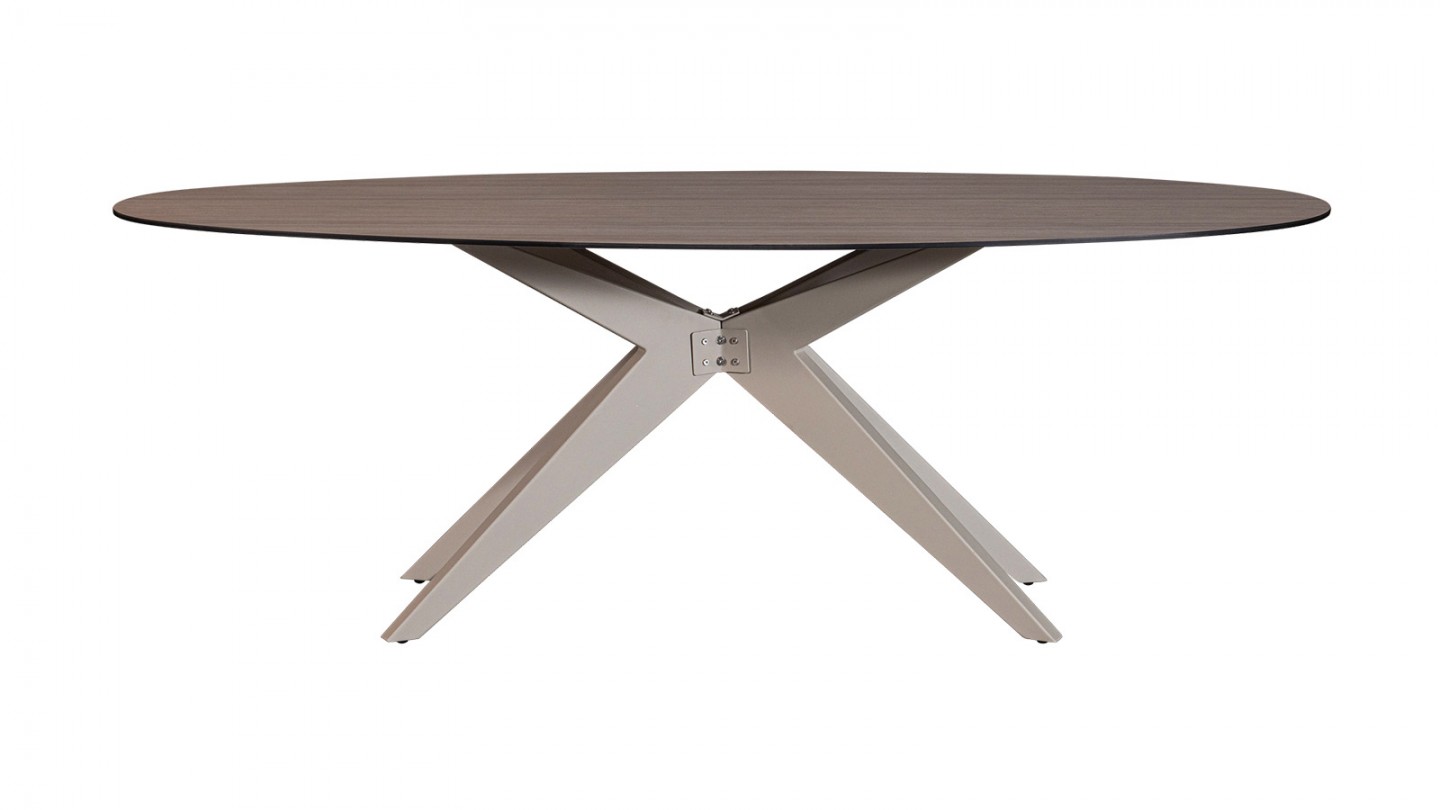 Table de jardin en aluminium couleur sable 220 cm - Elk