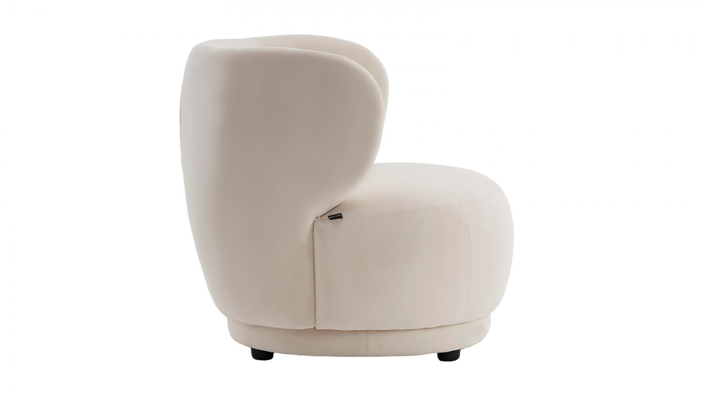 Fauteuil en velours beige - Ester