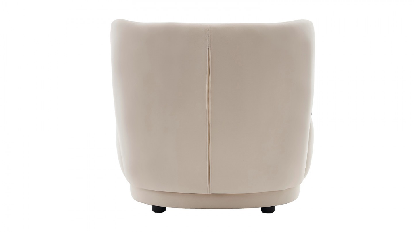 Fauteuil en velours beige - Ester