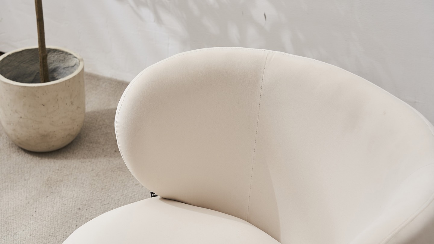 Fauteuil en velours beige - Ester