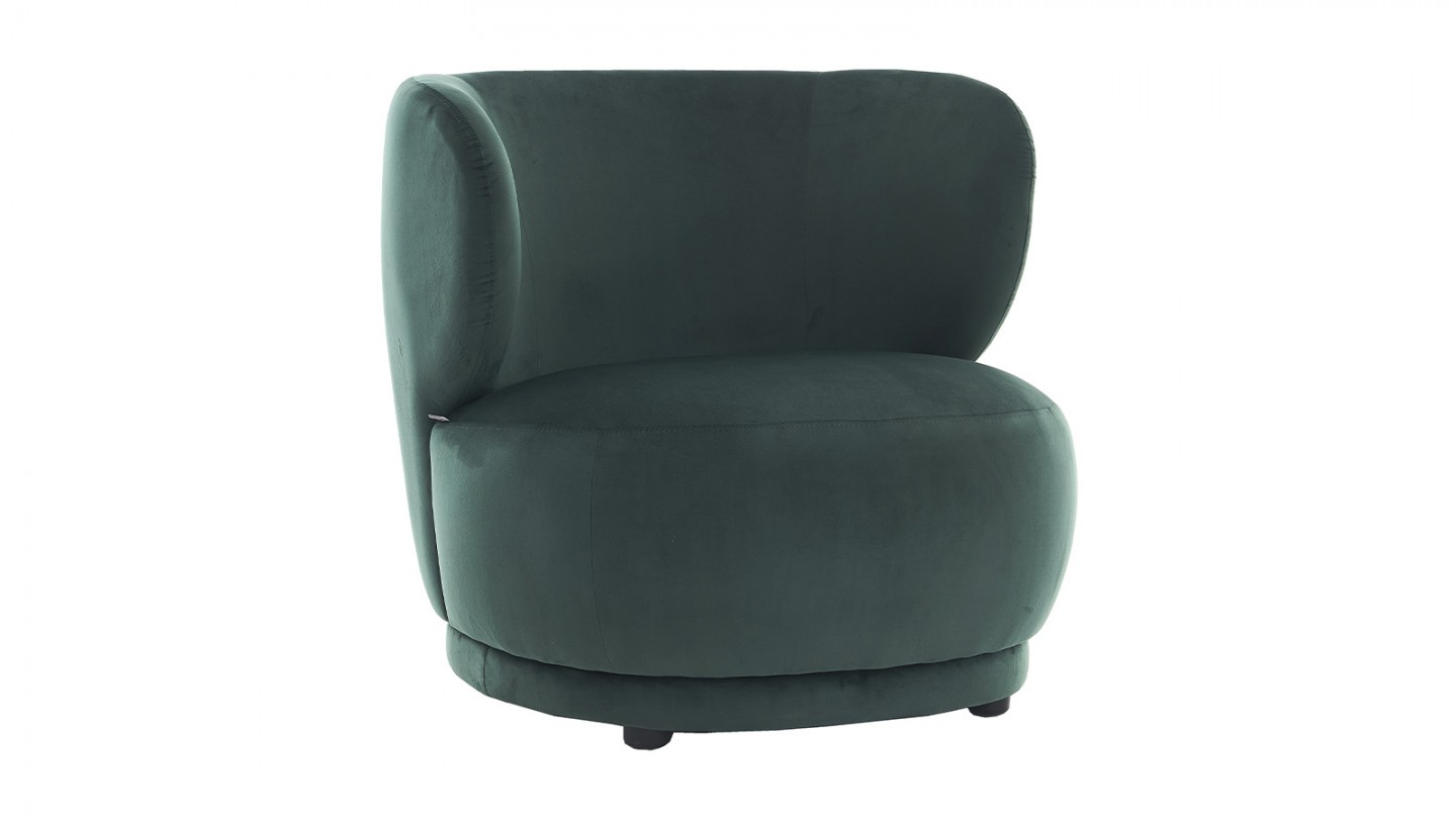 Fauteuil en velours vert - Ester