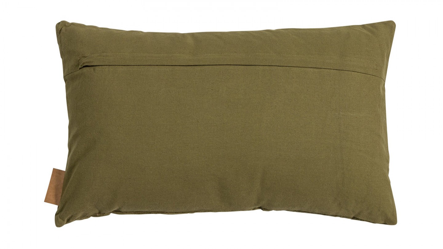 Coussin en velours vert kaki 30x50cm - Lada