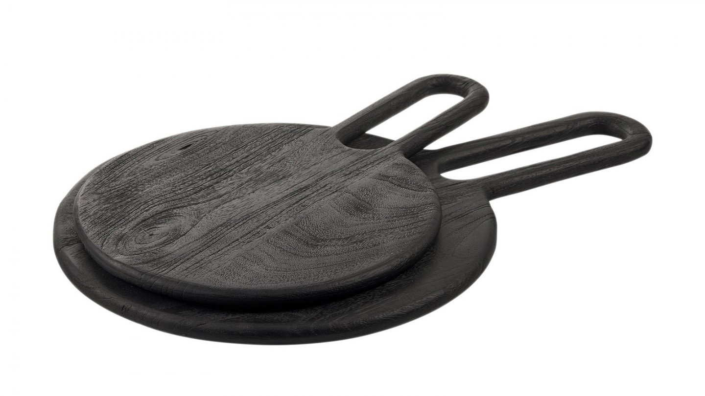 Plateau en bois de manguier noir 60 cm - Thor